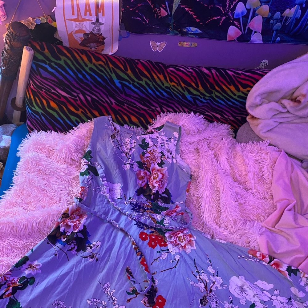 I am selling an extra large blue flower dress